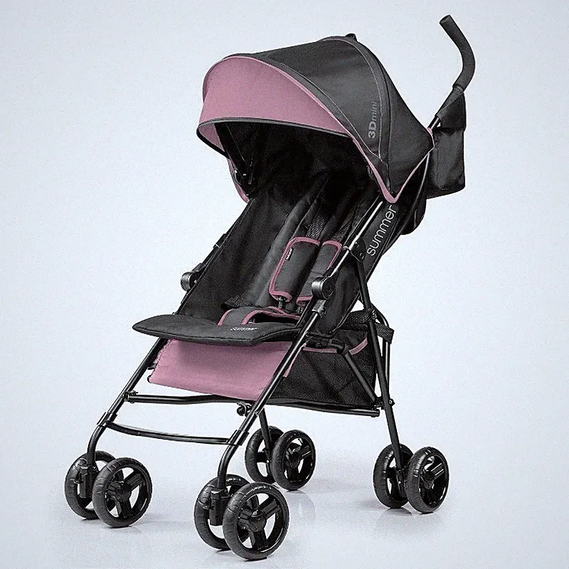 Convenience Stroller Travel Position Recline Canopy W/ Pop Out Sun Visor Sturdy