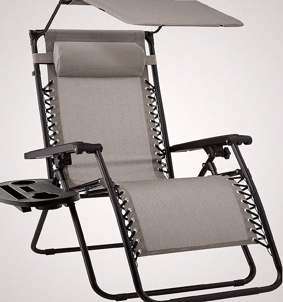 New Listing Folding Zero Gravity Outdoor Recliner Patio Lounge Chair W/Adjustable Canopy Sha