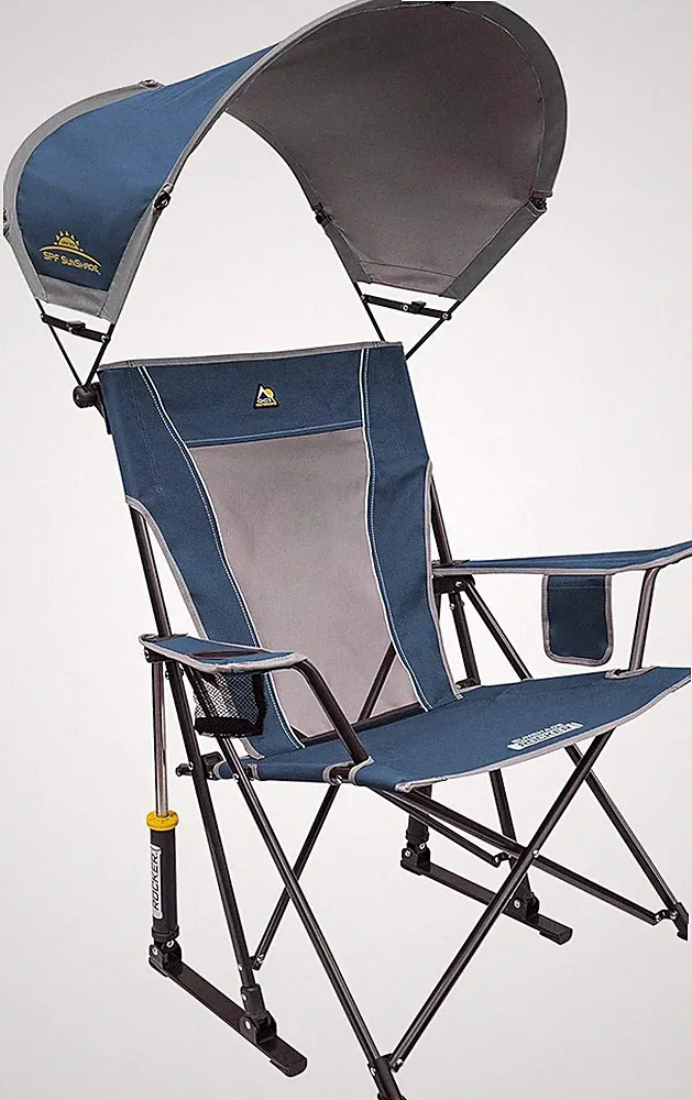 Outdoor Sunshade Rocker Outdoor Rocking Chair with Canopy