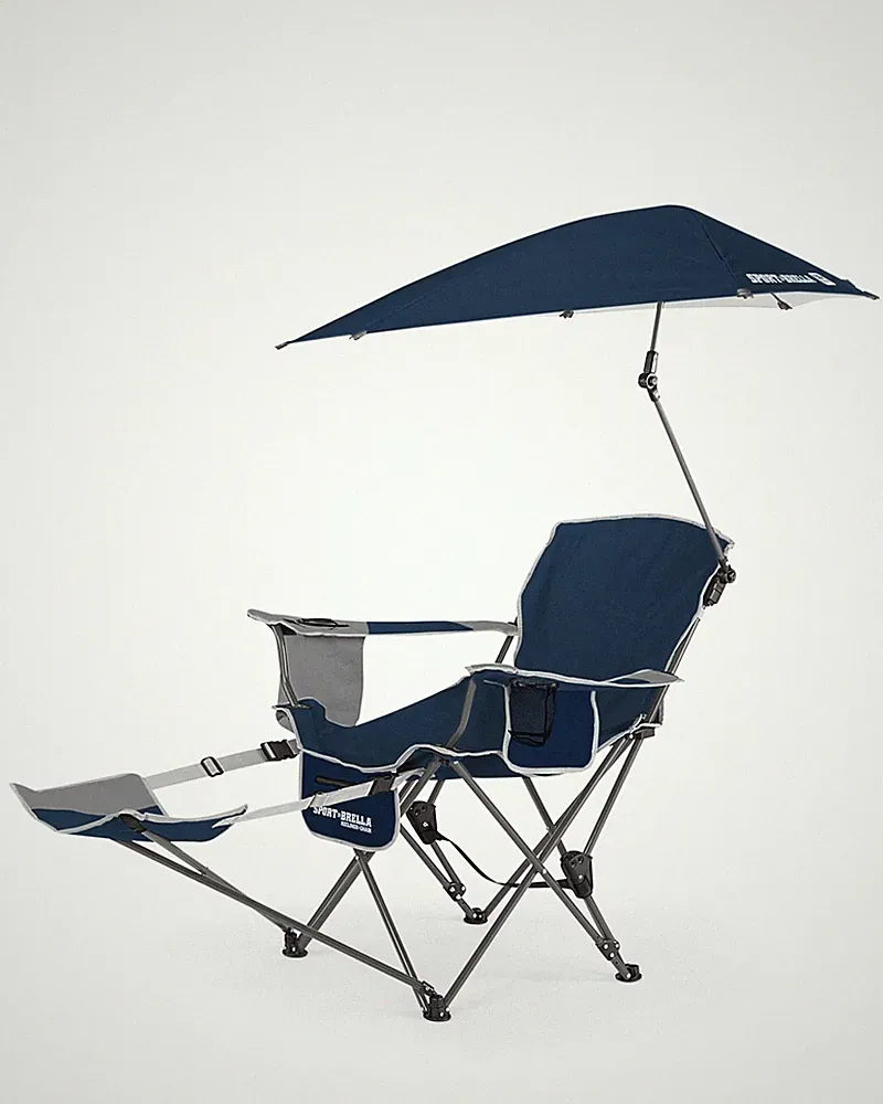 Relax Hands Free in Sun - Sport Brella Reclining Beach Chair UPF 50+