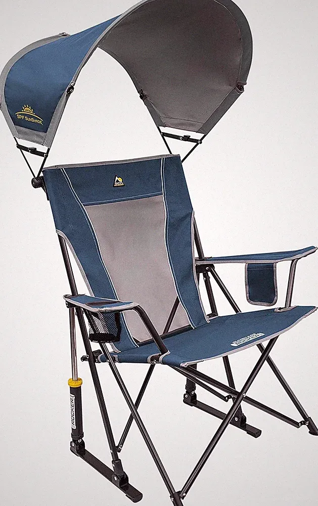 Sunshade Rocker Outdoor Rocking Chair with Canopy
