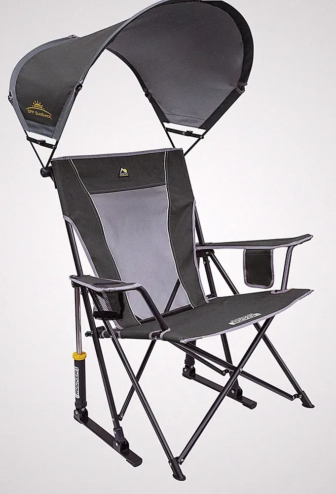 Sunshade Rocker Outdoor Rocking Chair with Canopy ergonomic adjustable office